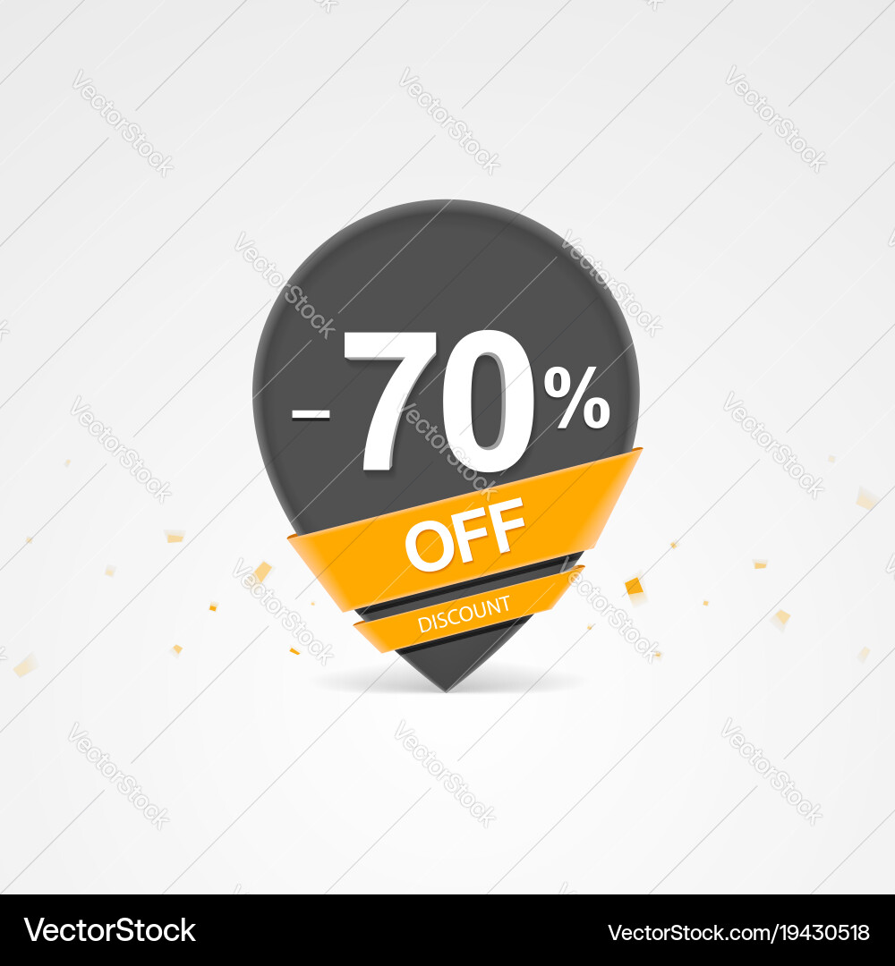 Discount percent pointer icon vector image