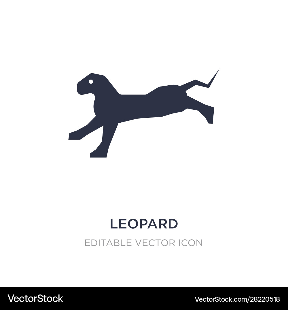 Leopard icon on white background simple element vector image