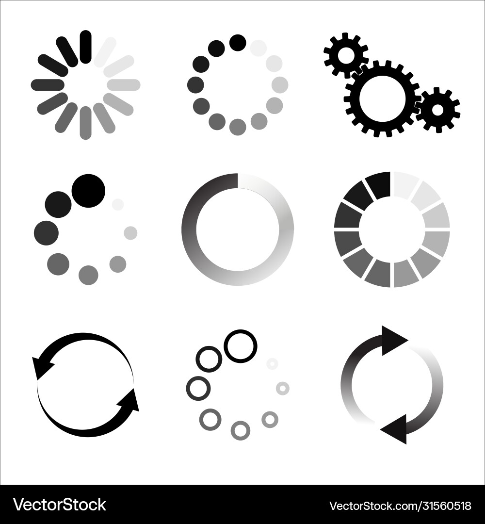 Loading process bar isolated elements Loading process bar isolated elements vector image