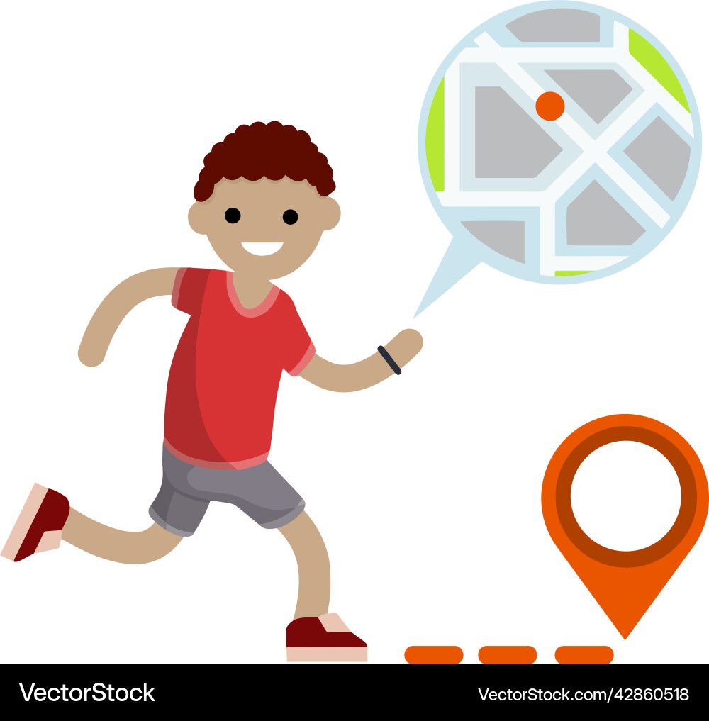 Man run with smart watch Man run with smart watch vector image