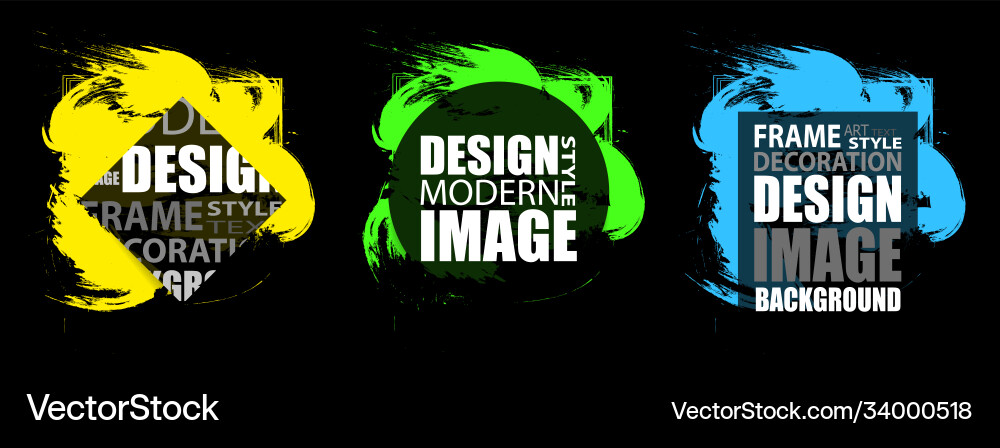Modern frame for text dynamic yellow green Modern frame for text dynamic yellow green vector image