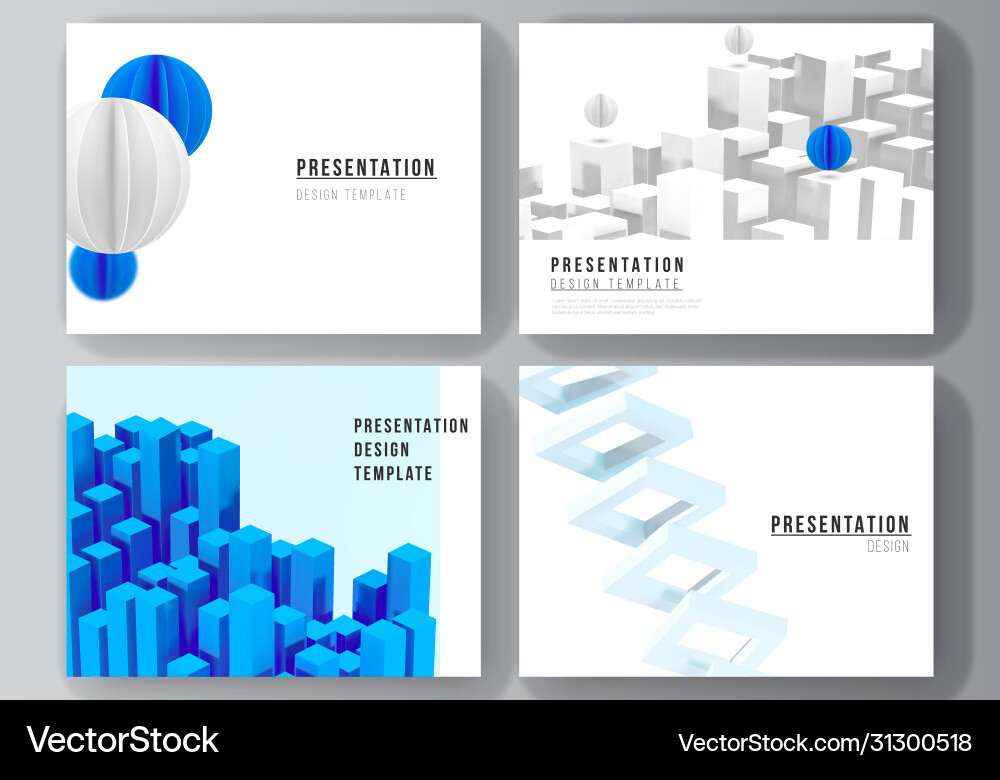 Modern Presentation Slides Layout Vector Image