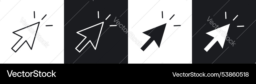 Mouse vecor icon set Royalty Free Vector Image