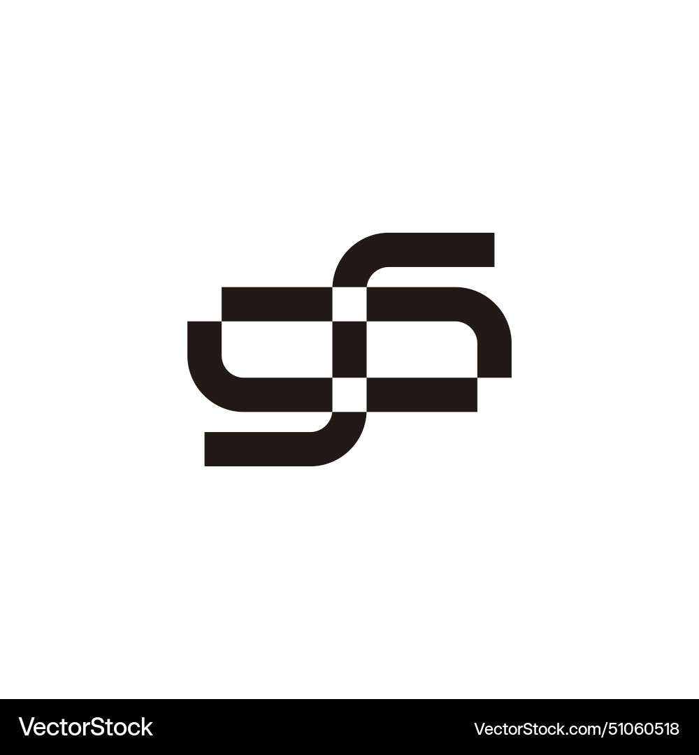 Number 96 simple linked linear logo Vector Image