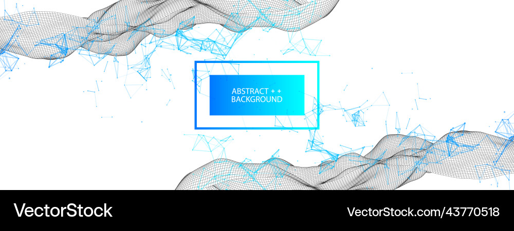 Polygonal science background with connecting dots Polygonal science background with connecting dots vector image