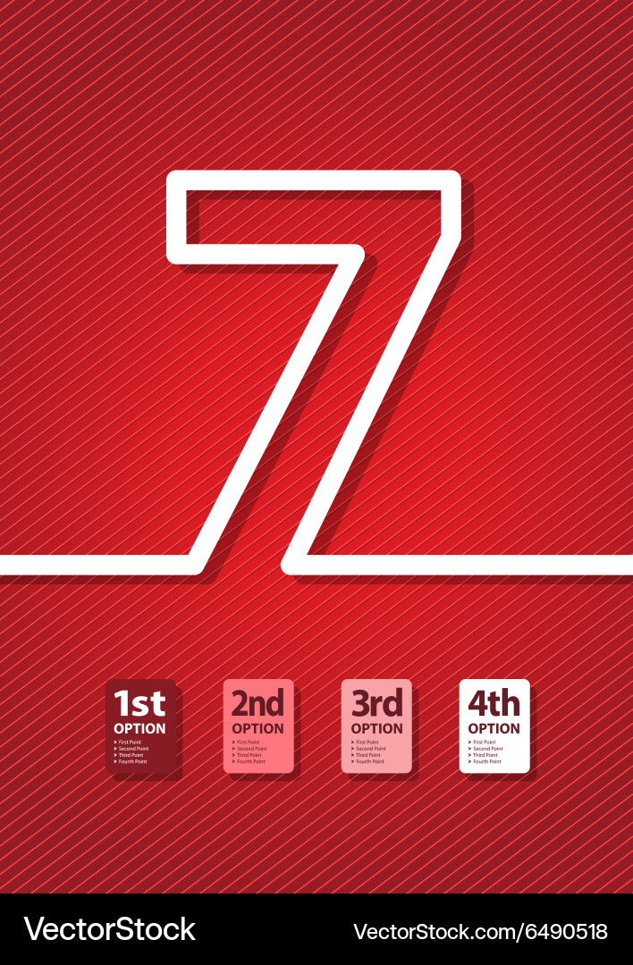 Red Number Sequence vector image