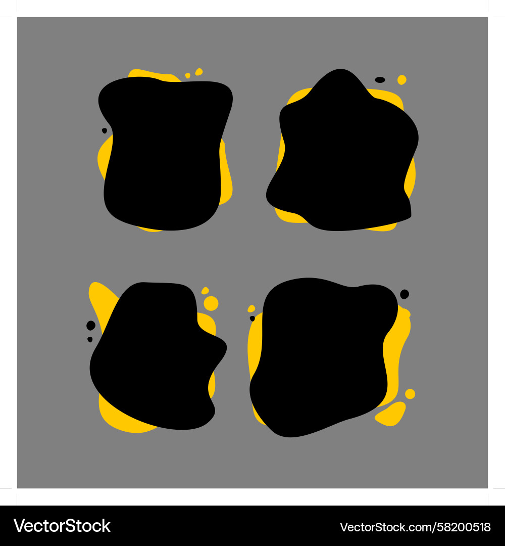Round Blob Text Box - Stock Shape Vector Image
