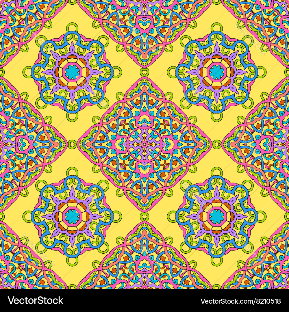 Seamless pattern from abstract elements vector image