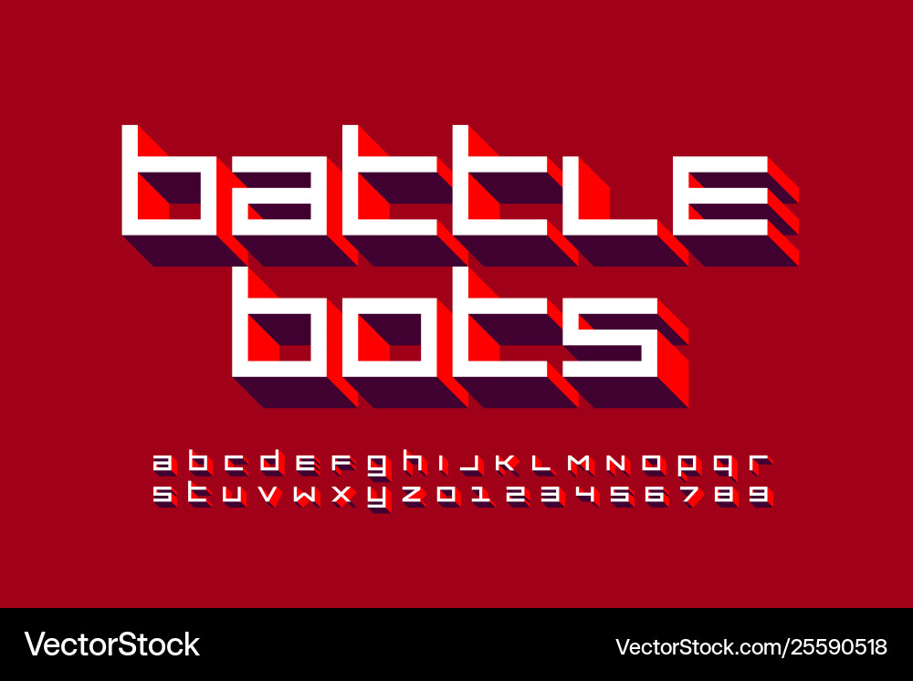 Tech style font design alphabet letters Tech style font design alphabet letters vector image
