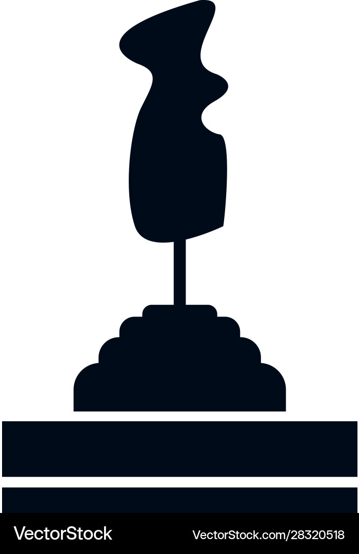Video game joystick control handle icon Vector Image