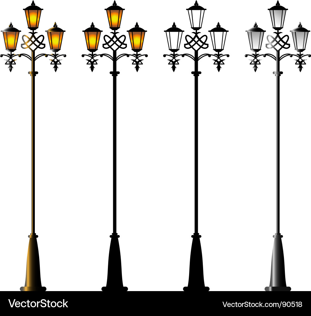 Vintage Street Lamp Vektorbild