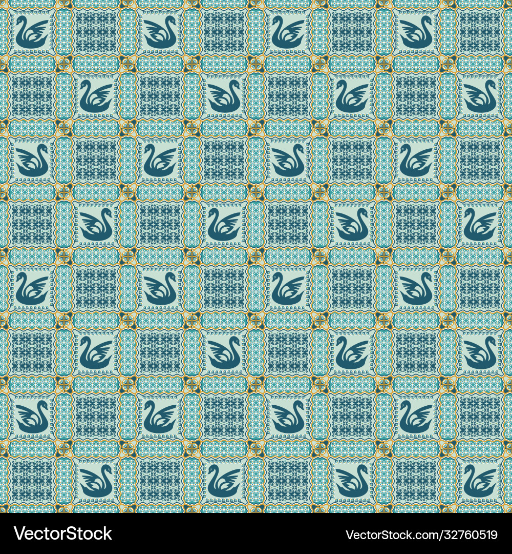 Abstract ornamental patch seamless pattern Abstract ornamental patch seamless pattern vector image