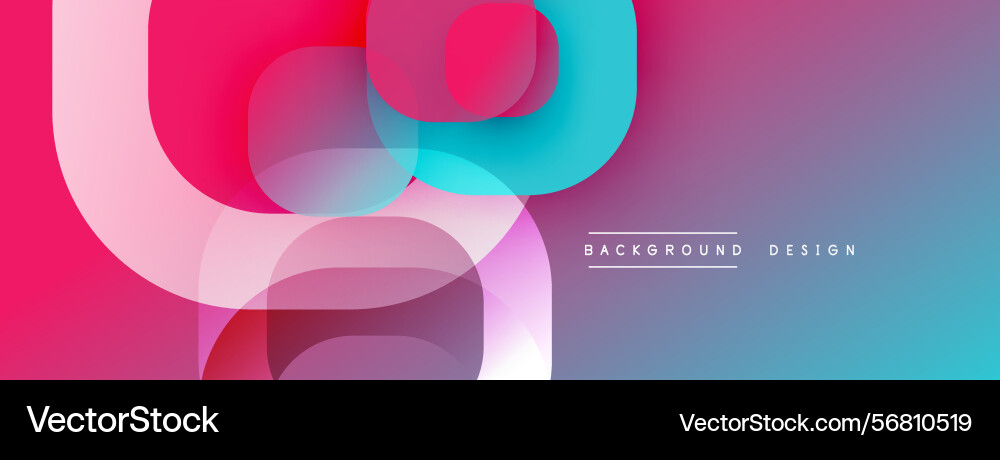 Abstract shapes overlap creating vibrant Vector Image