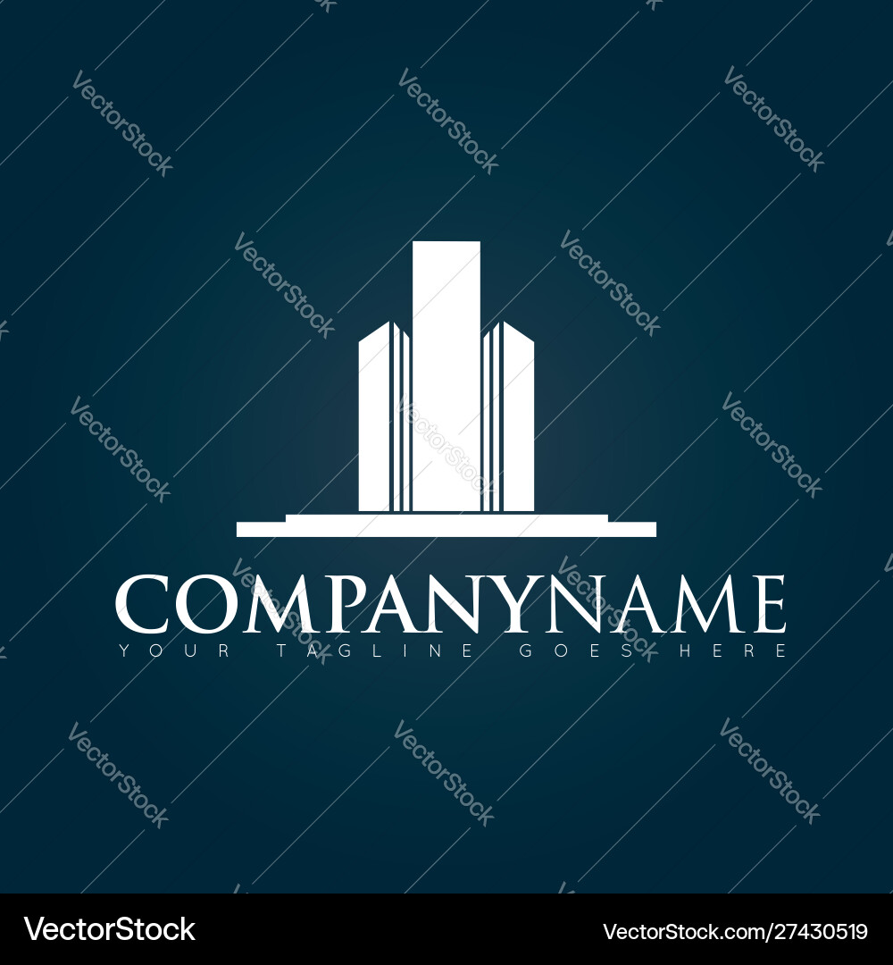 Building logo and icon design template Building logo and icon design template Vector Image