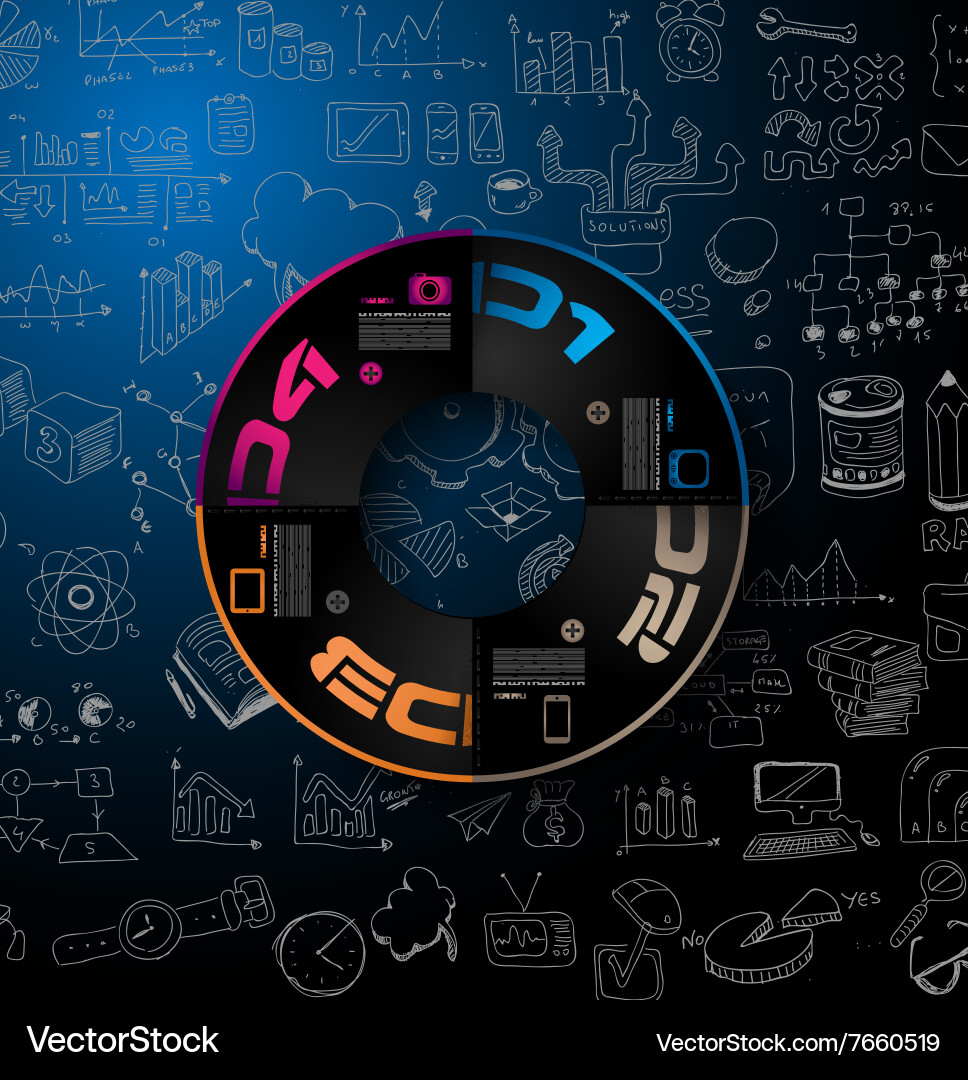 Clean infographic layout template for data vector image