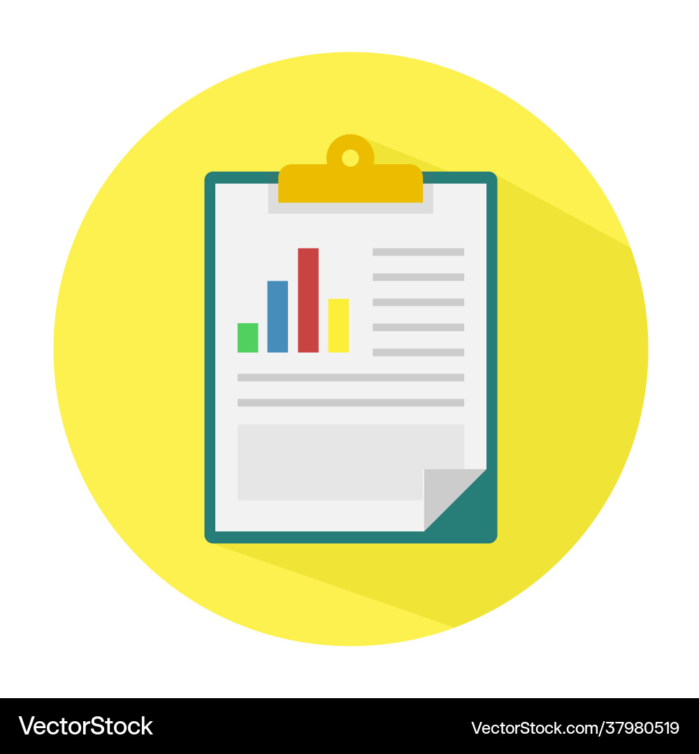 Clipboard analytic template with charts Clipboard analytic template with charts Vector Image