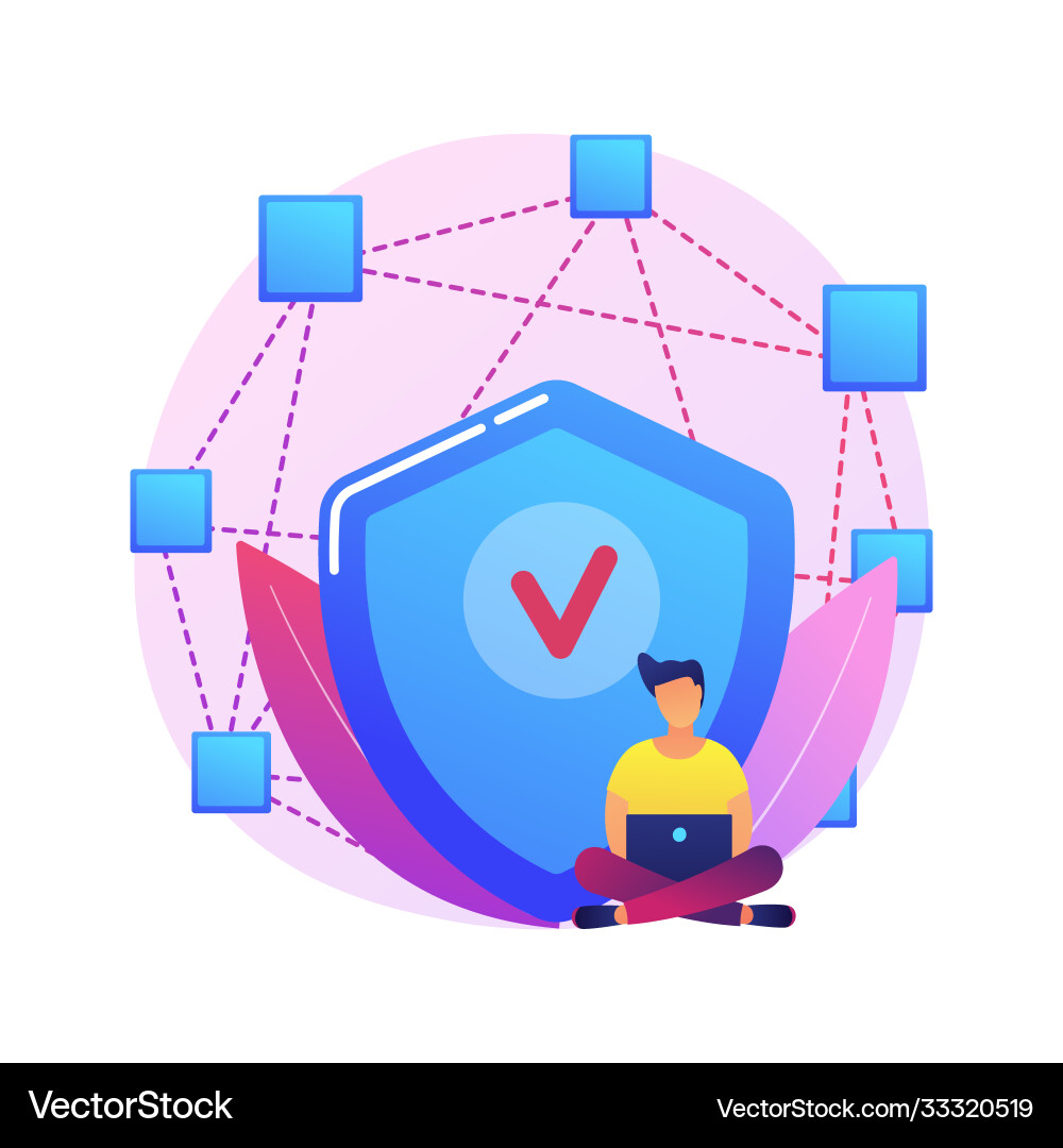 Decentralized application abstract concept Decentralized application abstract concept vector image