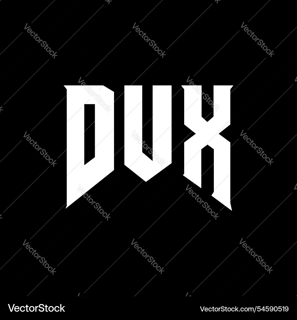 Dux letter logo design for technology company Vector Image