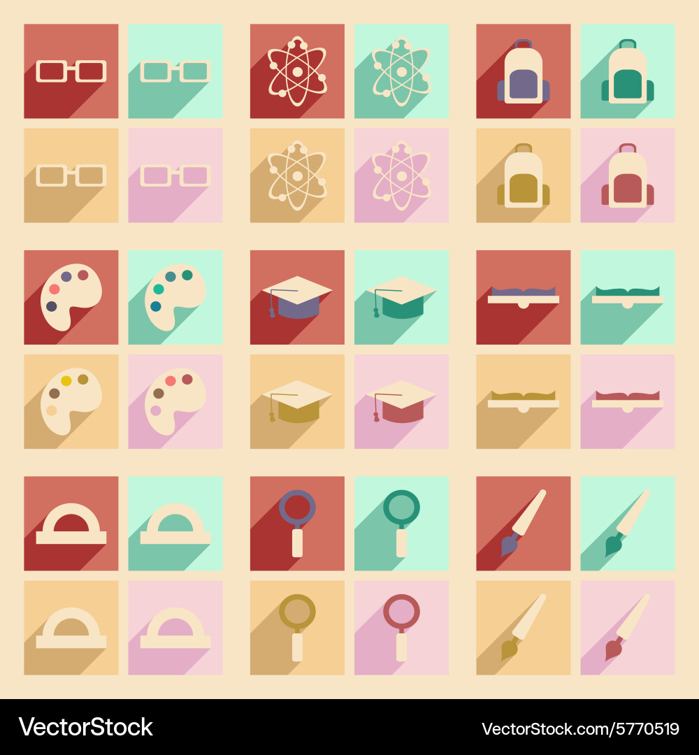 Flat with shadow concept and mobile application Vector Image
