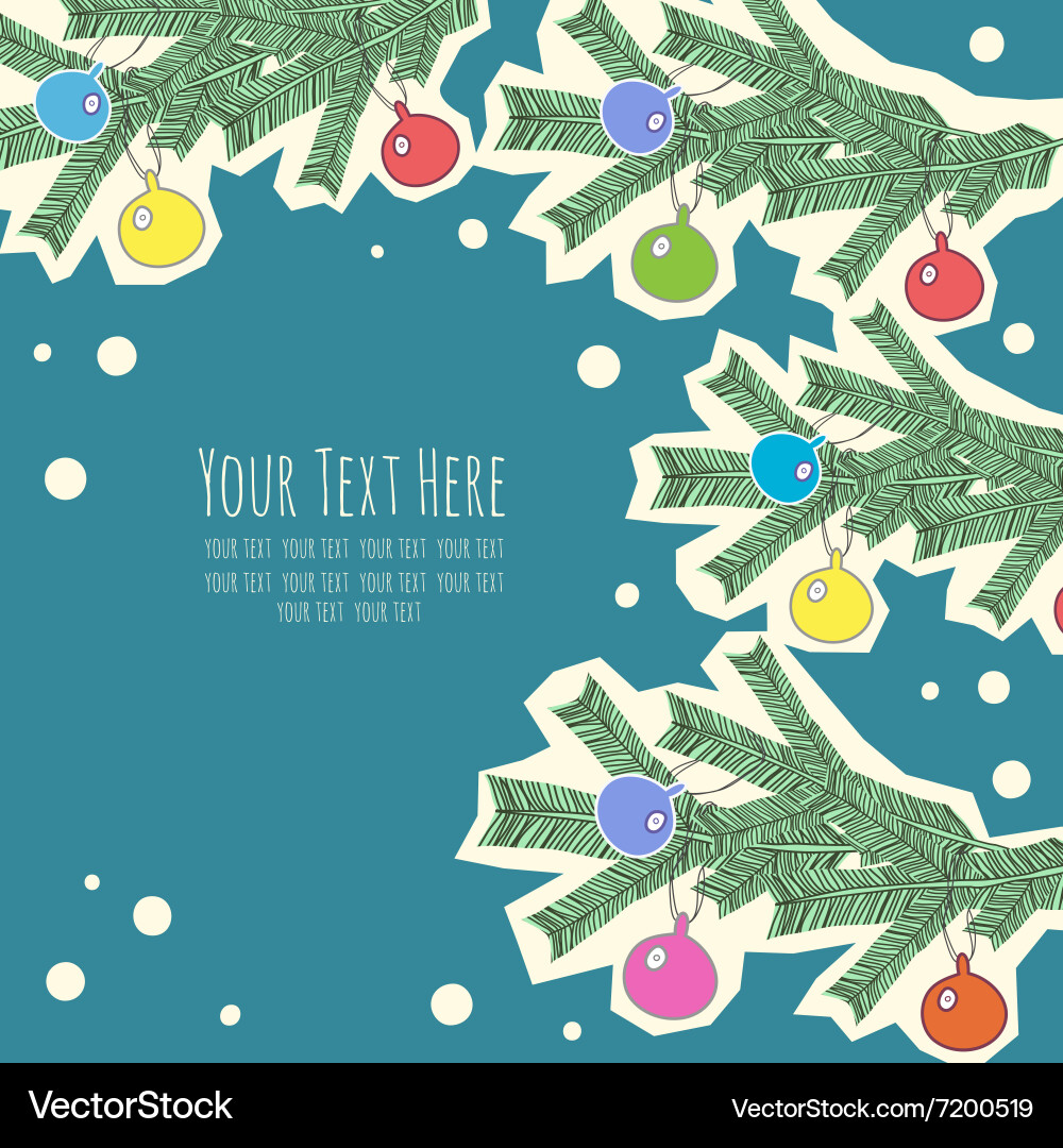 Frame for text with fir branches vector image