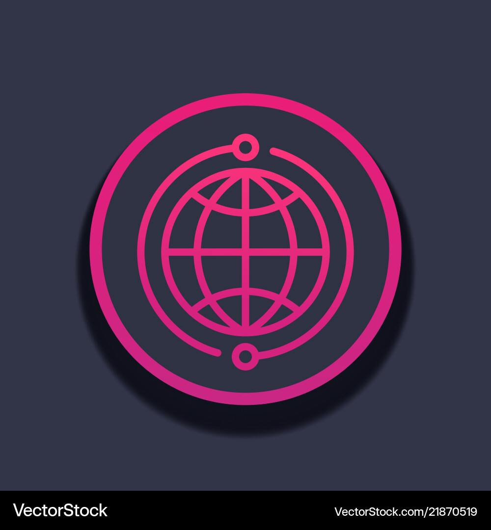 Global network icon Global network icon vector image
