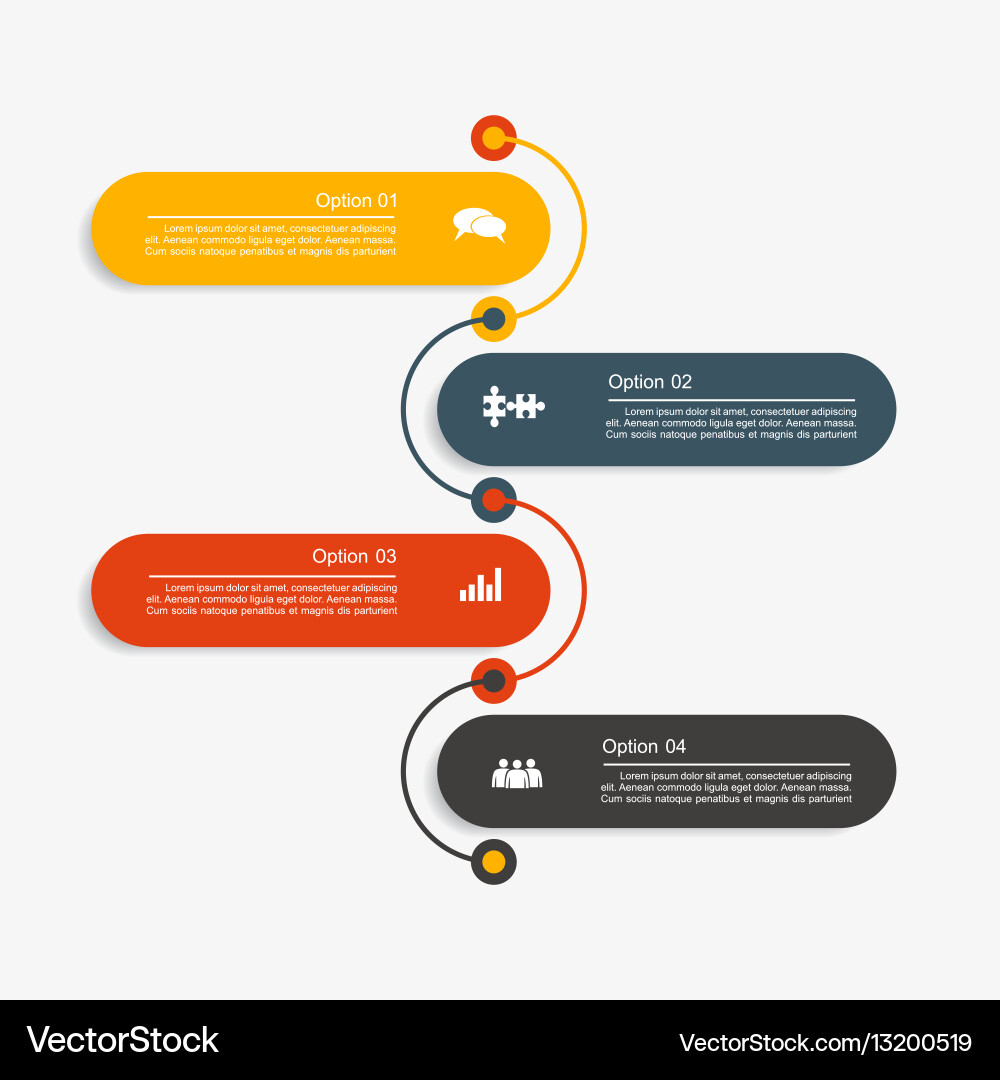 Infographic Template with Icons & Elements vector image