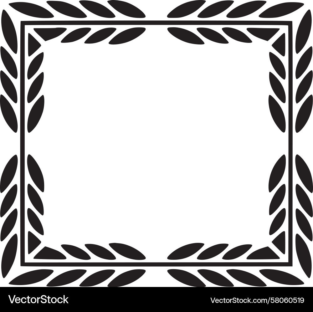 Leaf Border Frame Vector Image