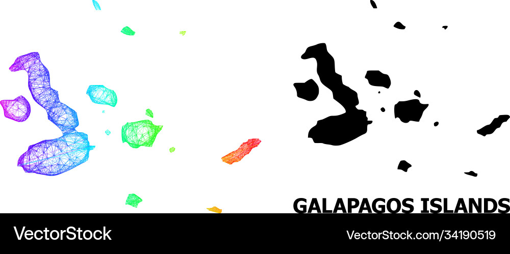 Linear map galapagos islands with spectrum Linear map galapagos islands with spectrum vector image