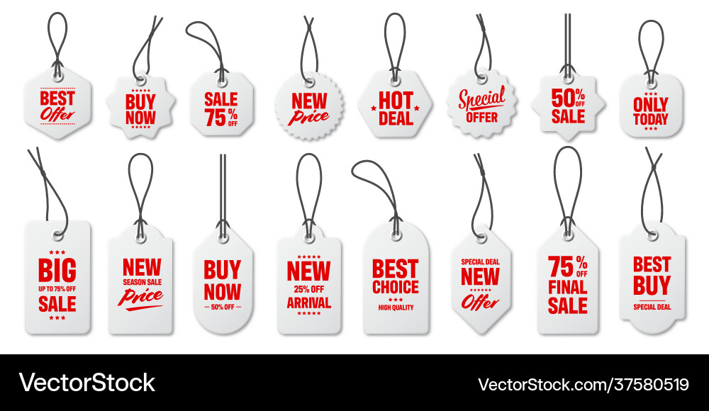 Price Tags - Sale & Offers Vector Image