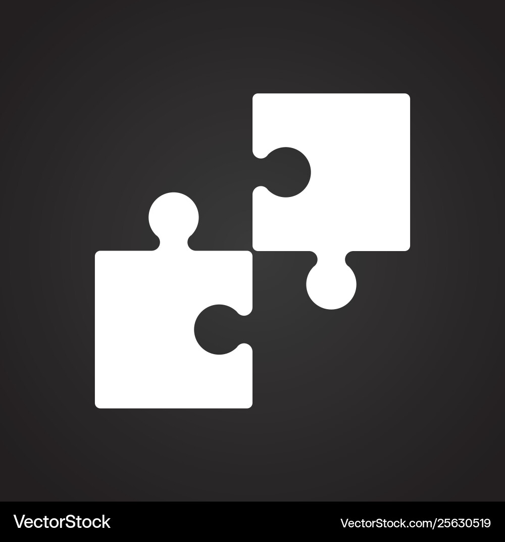 Puzzle icon on background for graphic and web Vector Image