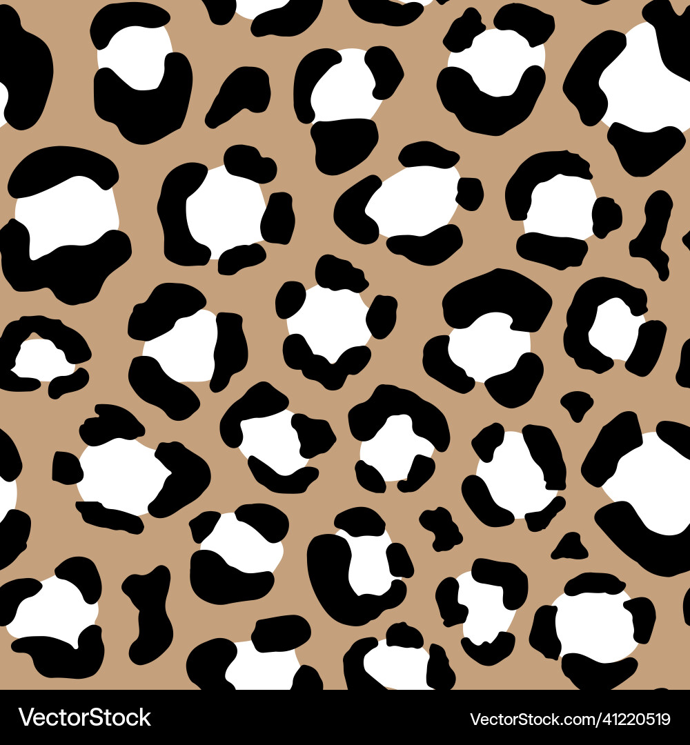 Seamless animal pattern with leopard dots vector image