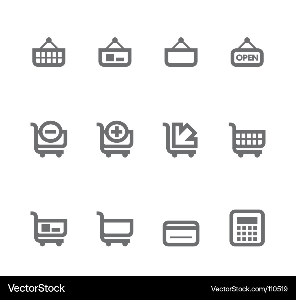 Set of Simple Icons vector image