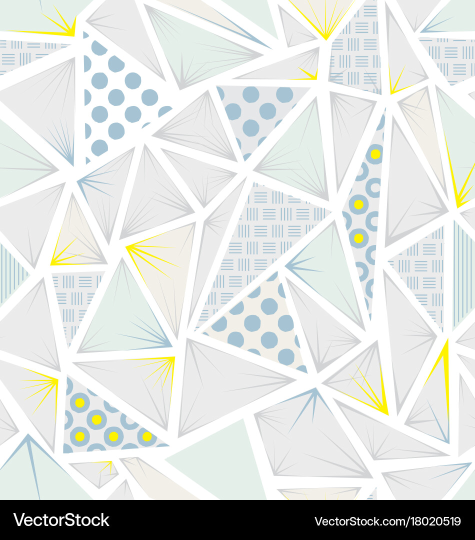 Structure of triangles with different textures vector image