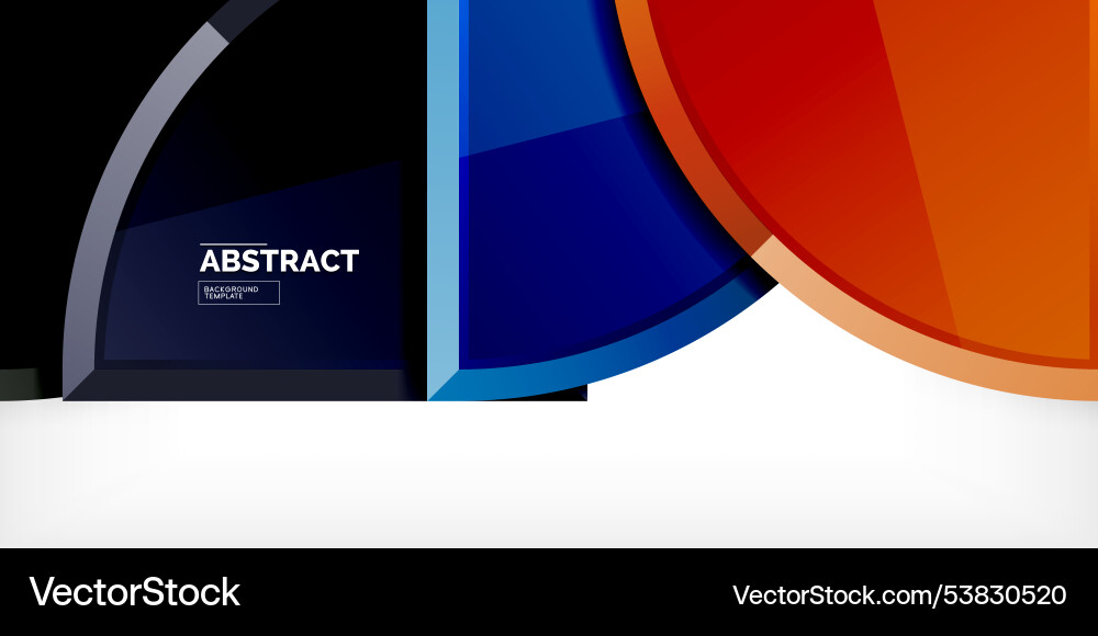 Abstract background - circles and round triangles Vector Image
