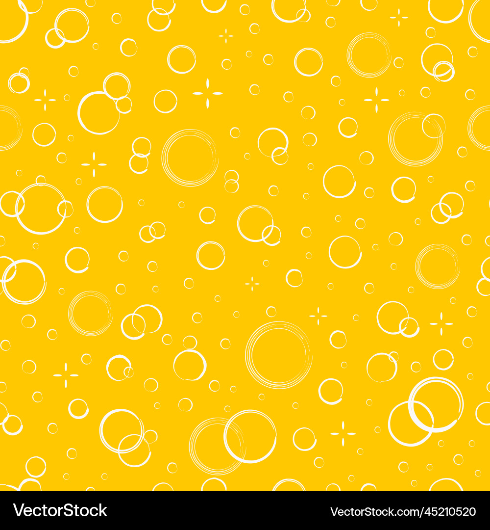 Beer bubbles seamless pattern alcohol drink vector image