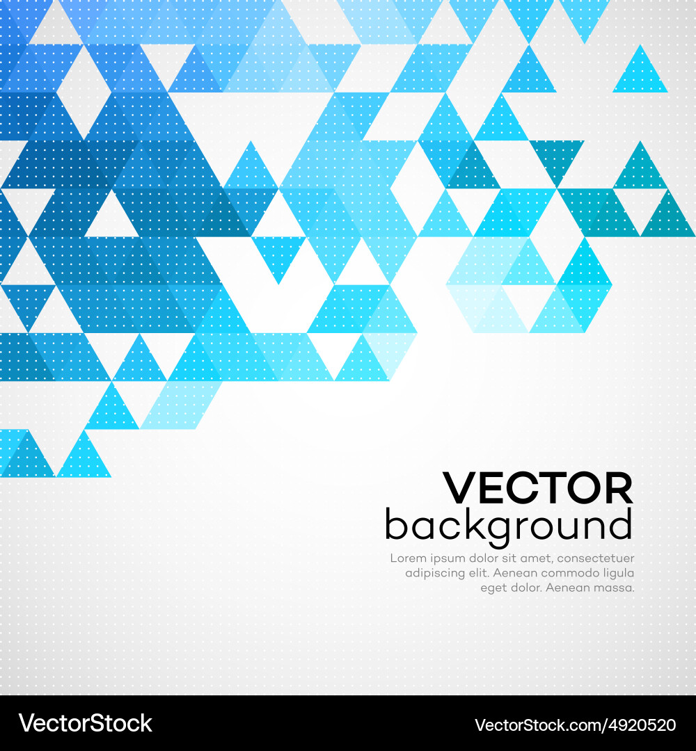Blue Triangular Abstract Background Vector Image
