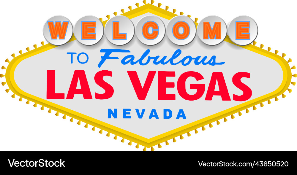 Classic retro welcome to las vegas sign simple Classic retro welcome to las vegas sign simple vector image