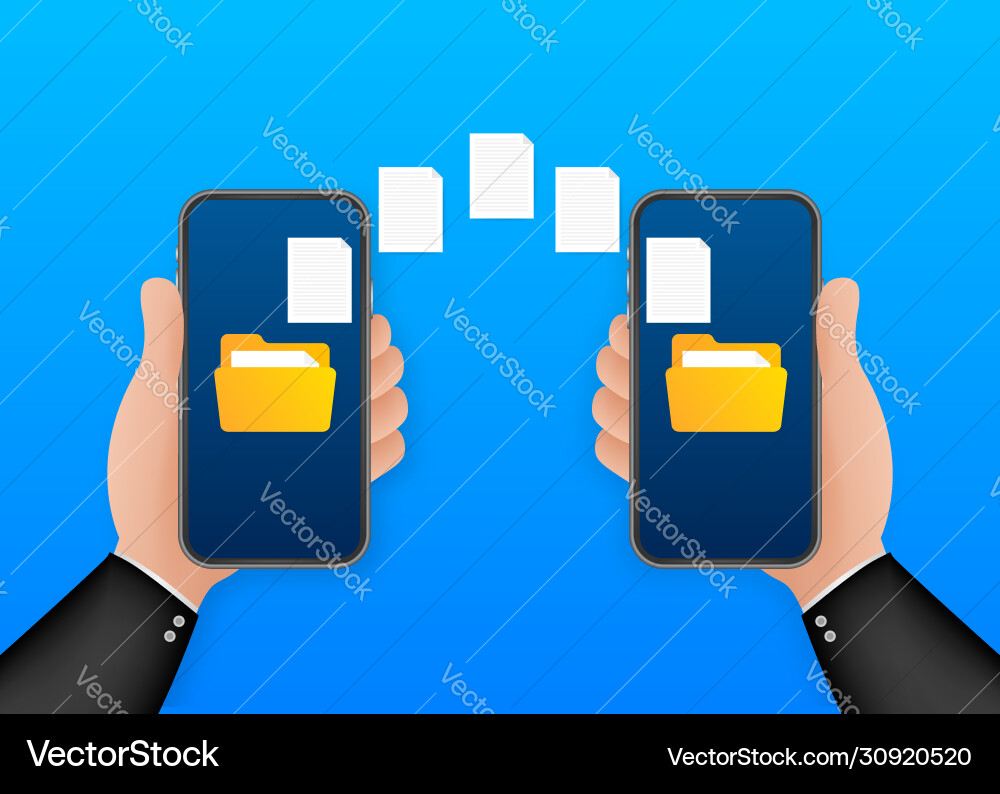 Data image file transfer between device Data image file transfer between device Vector Image