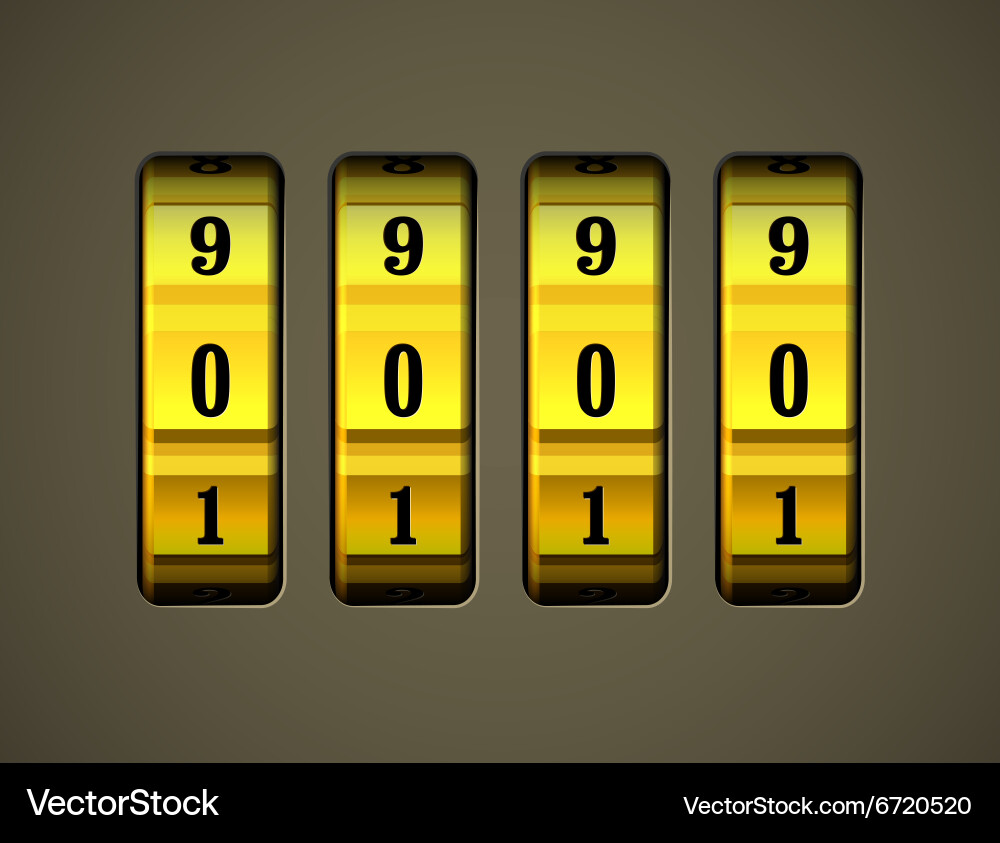 Digital Code Lock Vector Image