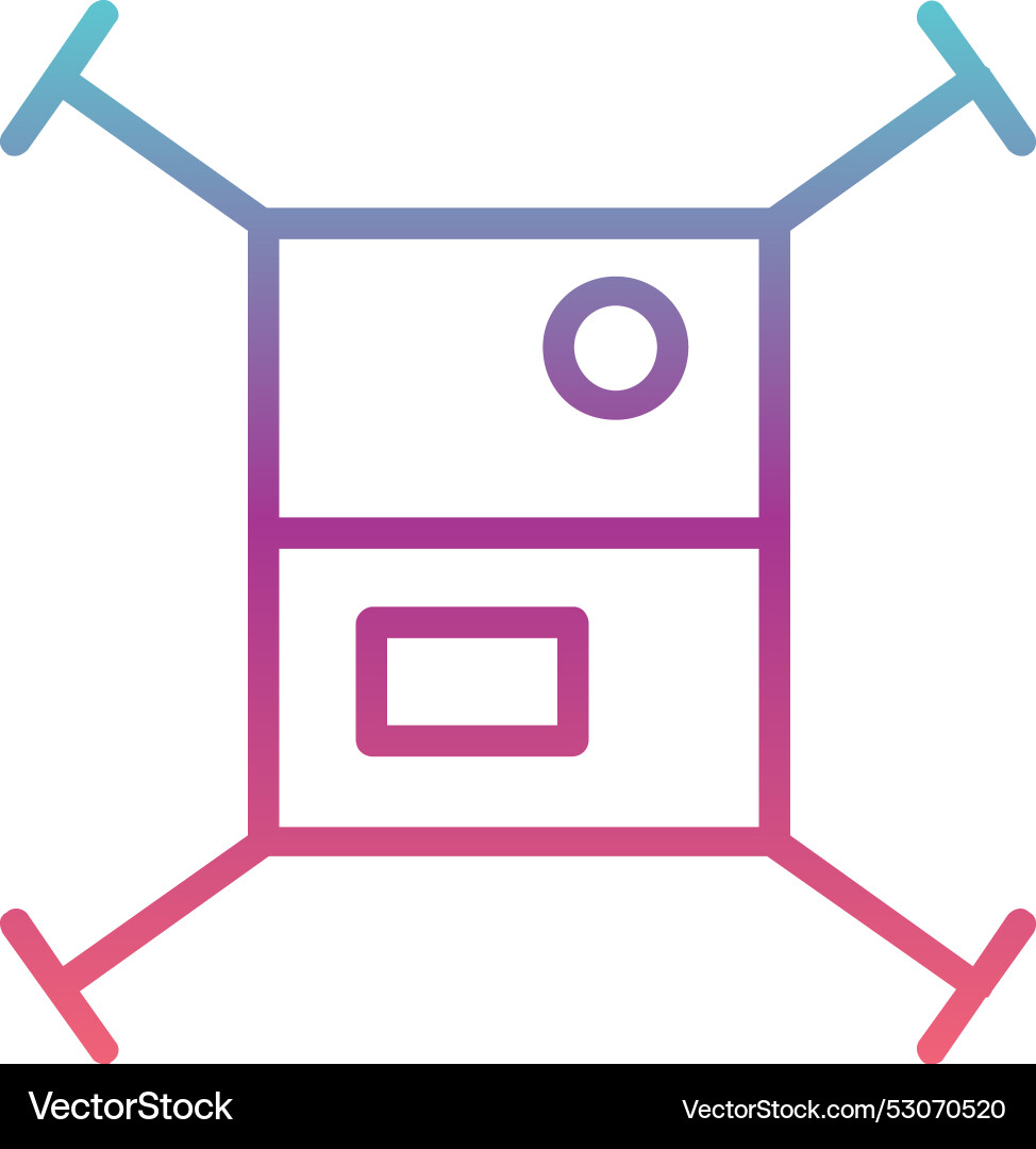 Drone line gradient design Vector Image