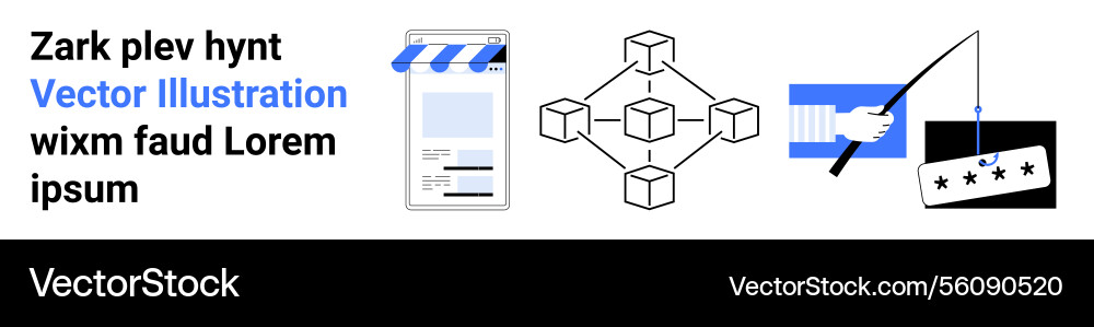 E-commerce app blockchain network and customer E-commerce app blockchain network and customer Vector Image