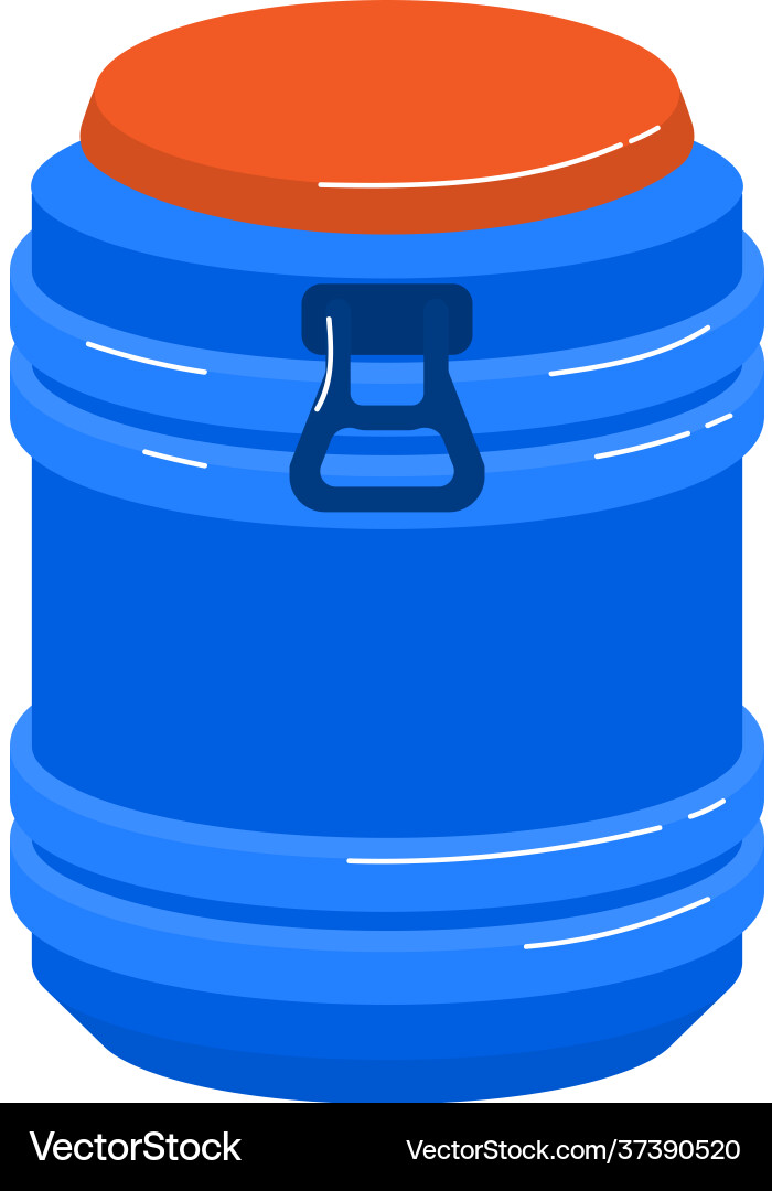 Empty container use canister isolated on white Vector Image