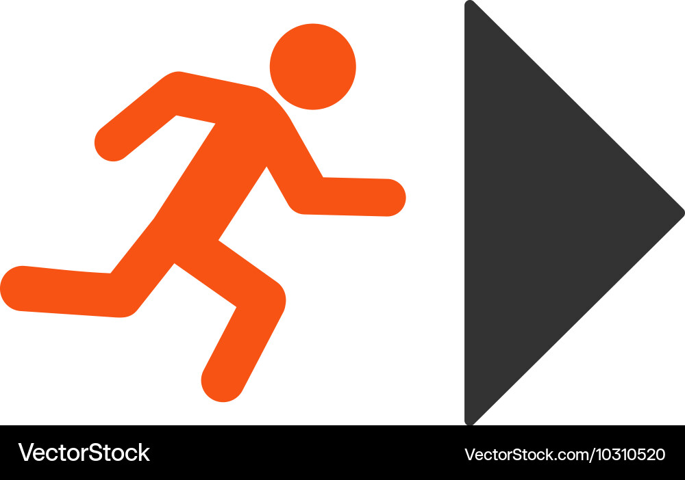 Exit direction flat icon Vector Image