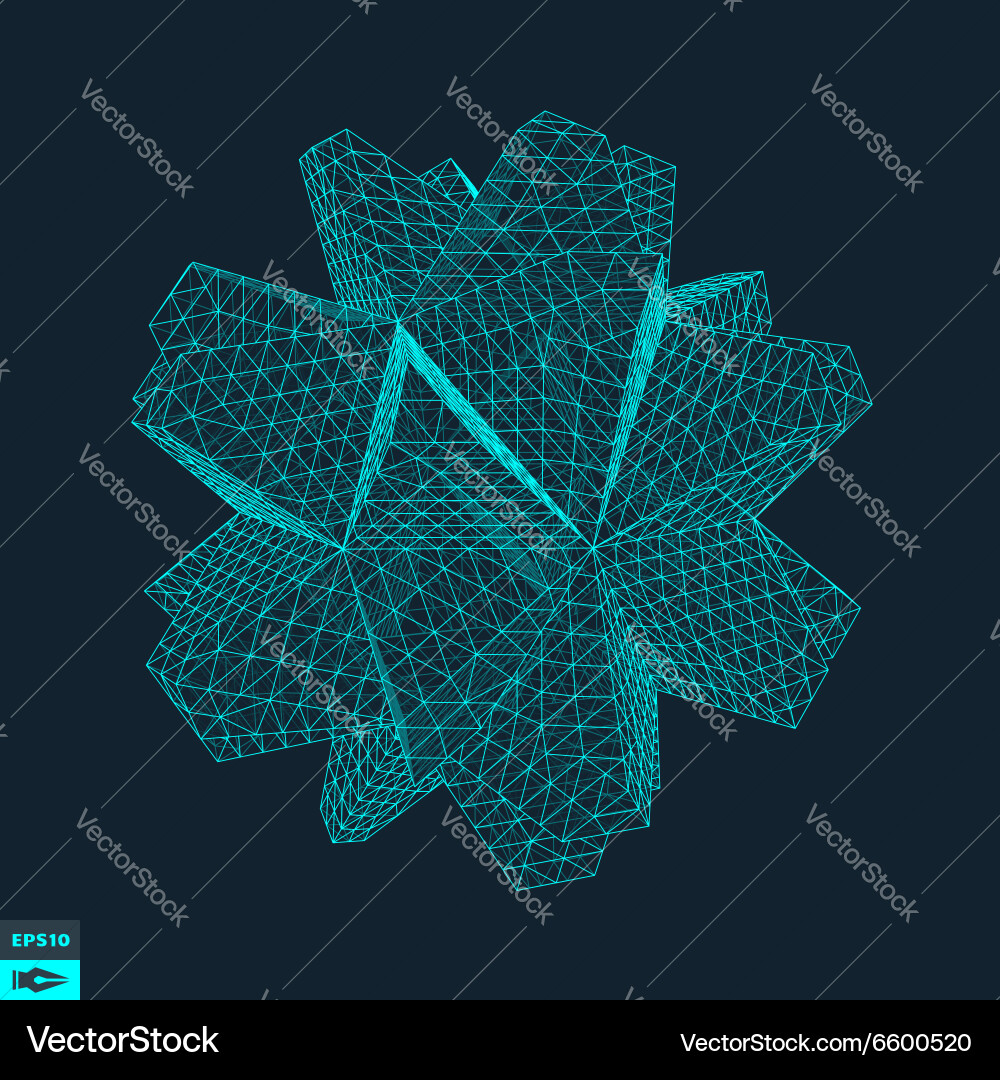 Lattice geometric polygonal element Vector Image