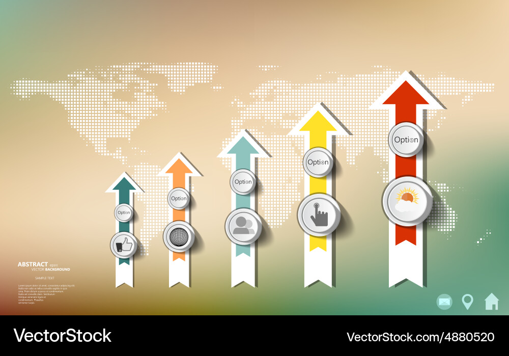 Light world map with pointer marks vector image