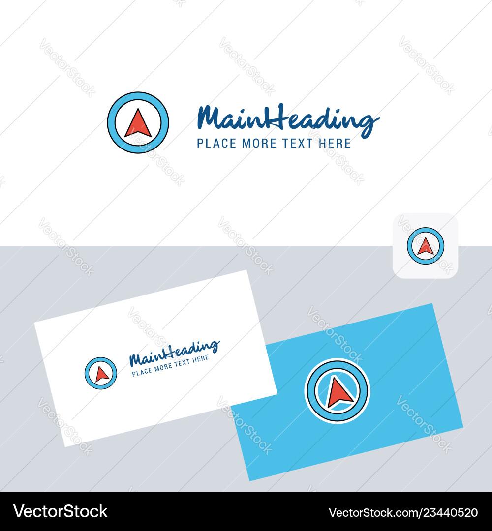 Map pointer logotype with business card template Map pointer logotype with business card template Vector Image