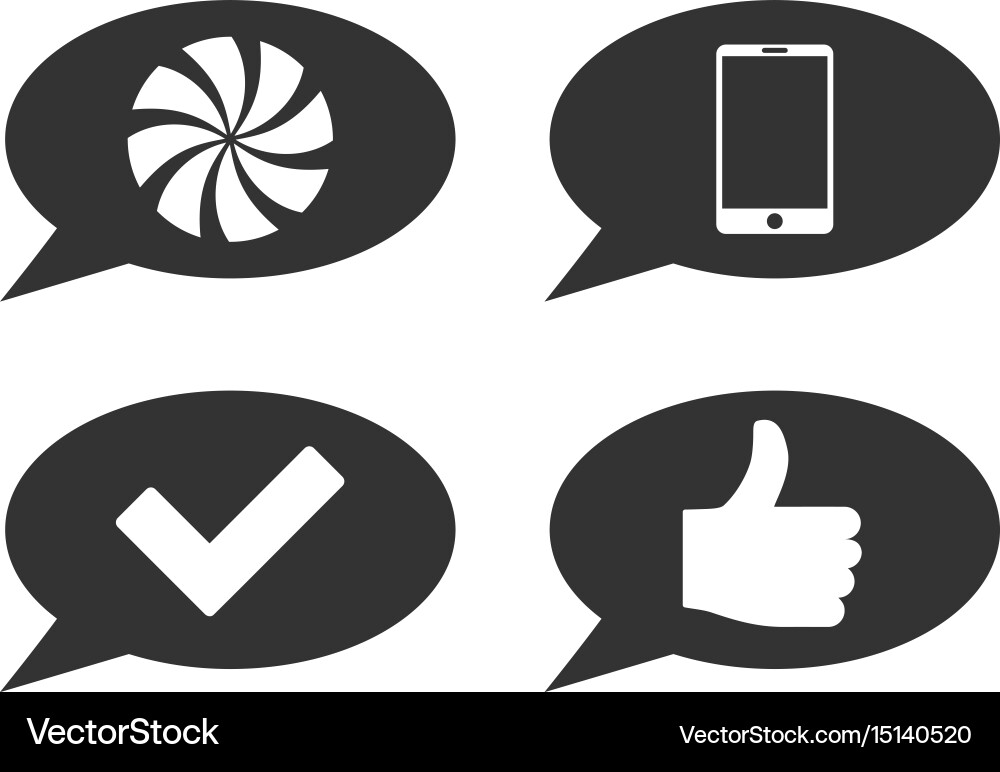 Message cloud flat icon set vector image