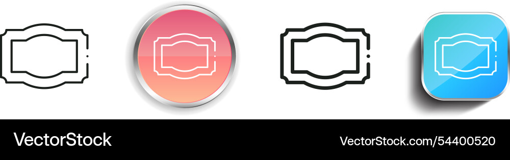 Rahmen-Icon dünne lineare regelmäßige und Schaltfläche Stil Rahmen-Icon dünne lineare regelmäßige und Schaltfläche Stil vektorbild