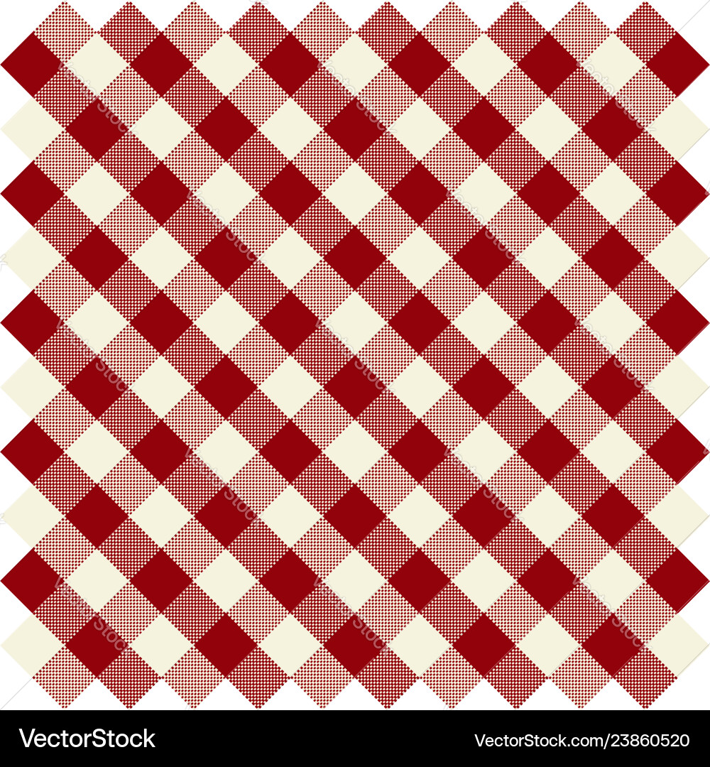 Seamless checked red pattern vector image