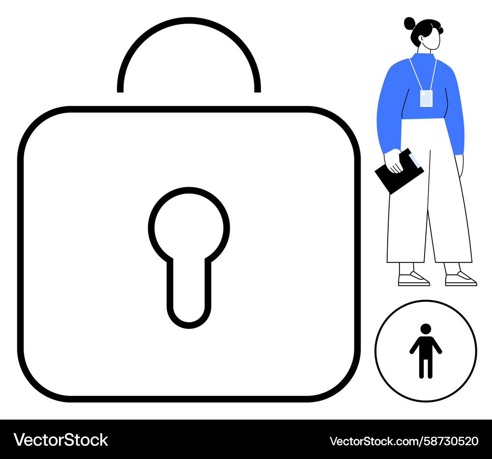 Security and access concept with lock icon Security and access concept with lock icon Vector Image